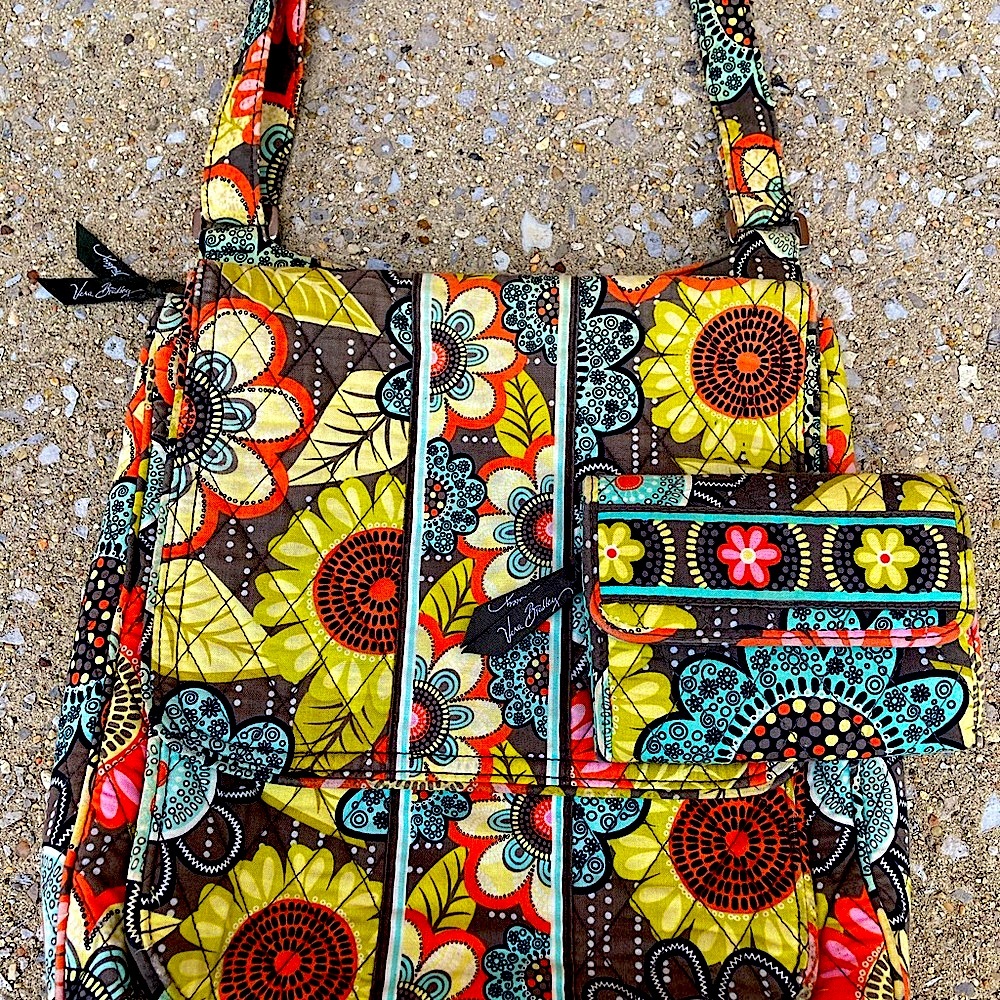 Vera Bradley Floral crossbody Bag + Wallet to match